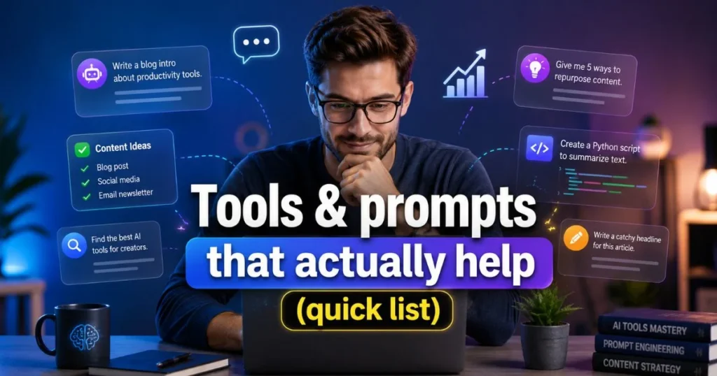 Tools & prompts that actually help (quick list)
